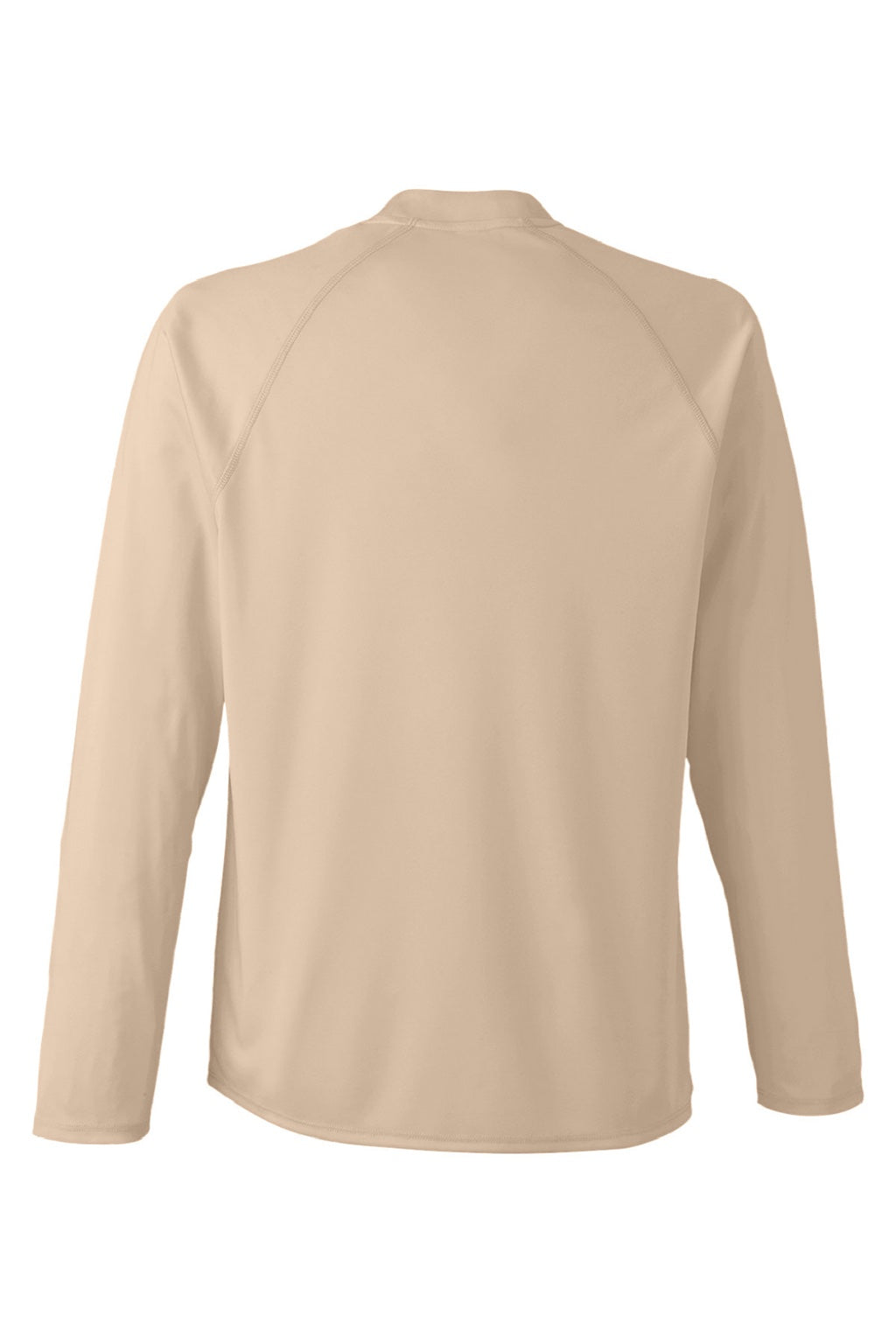 Core 365 CE110 Mens Ultra MVP Moisture Wicking Long Sleeve Crewneck T-Shirt Stone Flat Back