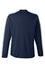 Core 365 CE110 Mens Ultra MVP Moisture Wicking Long Sleeve Crewneck T-Shirt Classic Navy Blue Flat Back