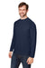 Core 365 CE110 Mens Ultra MVP Moisture Wicking Long Sleeve Crewneck T-Shirt Classic Navy Blue Model 3q