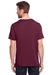Core 365 CE111 Mens Fusion ChromaSoft Performance Moisture Wicking Short Sleeve Crewneck T-Shirt Burgundy Model Back