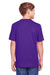 Core 365 CE111Y Youth Fusion ChromaSoft Performance Moisture Wicking Short Sleeve Crewneck T-Shirt Campus Purple Model Back