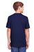 Core 365 CE111Y Youth Fusion ChromaSoft Performance Moisture Wicking Short Sleeve Crewneck T-Shirt Classic Navy Blue Model Back