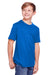 Core 365 CE111Y Youth Fusion ChromaSoft Performance Moisture Wicking Short Sleeve Crewneck T-Shirt True Royal Blue Model 3q