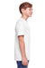 Core 365 CE111Y Youth Fusion ChromaSoft Performance Moisture Wicking Short Sleeve Crewneck T-Shirt White Model Side