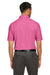 Core 365 CE112 Mens Fusion ChromaSoft Performance Moisture Wicking Short Sleeve Polo Shirt Charity Pink Model Back