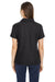 Core 365 CE112W Womens Fusion ChromaSoft Performance Moisture Wicking Pique Short Sleeve Polo Shirt Black Model Back