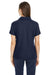 Core 365 CE112W Womens Fusion ChromaSoft Performance Moisture Wicking Pique Short Sleeve Polo Shirt Classic Navy Blue Model Back