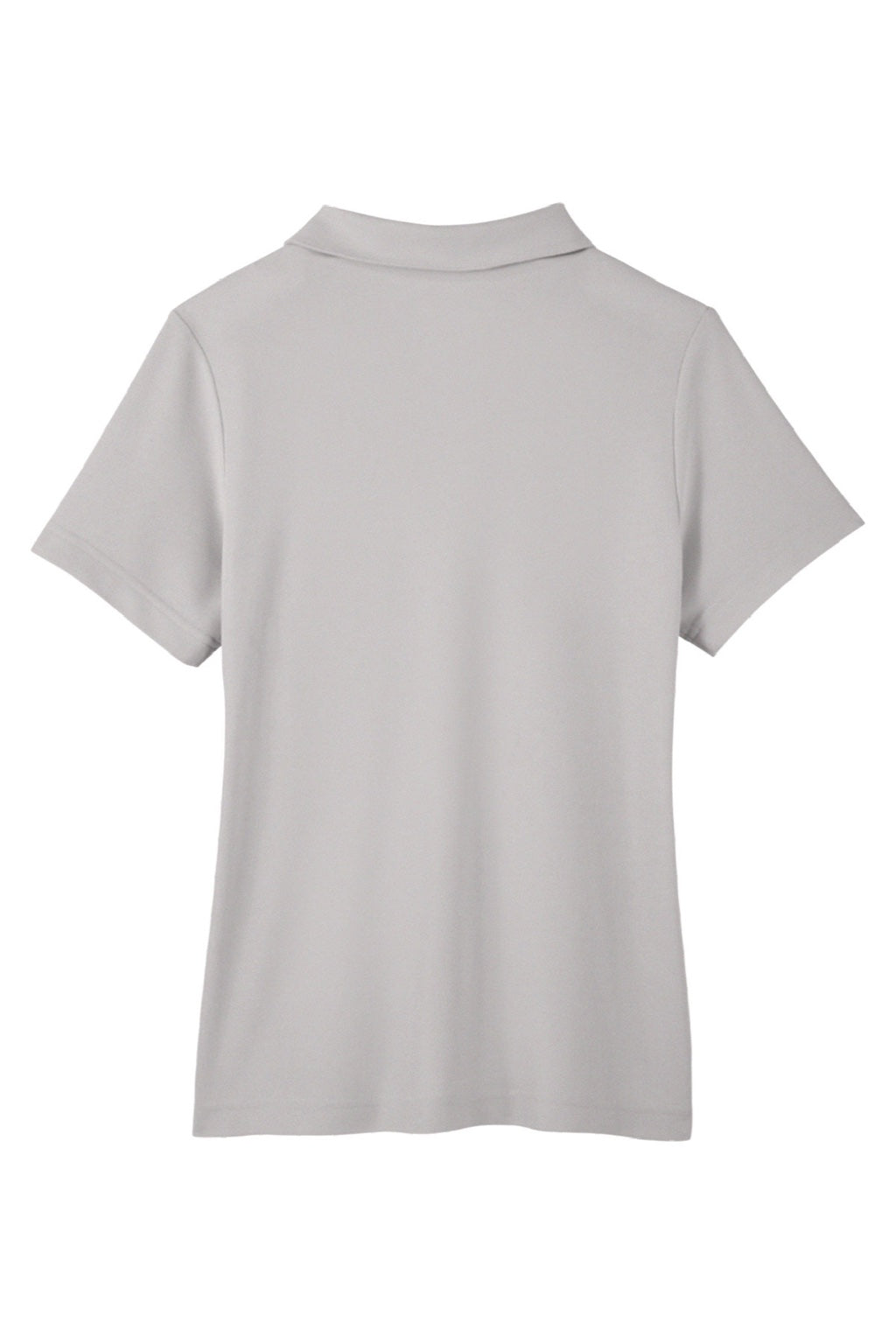 Core 365 CE112W Womens Fusion ChromaSoft Performance Moisture Wicking Pique Short Sleeve Polo Shirt Platinum Grey Flat Back