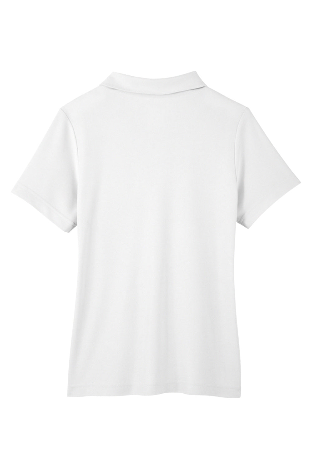 Core 365 CE112W Womens Fusion ChromaSoft Performance Moisture Wicking Pique Short Sleeve Polo Shirt White Flat Back