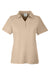 Core 365 CE112W Womens Fusion ChromaSoft Performance Moisture Wicking Pique Short Sleeve Polo Shirt Stone Flat Front