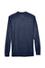 Core 365 CE401 Mens Kinetic Performance Moisture Wicking 1/4 Zip Sweatshirt Classic Navy Blue/Carbon Grey Flat Back