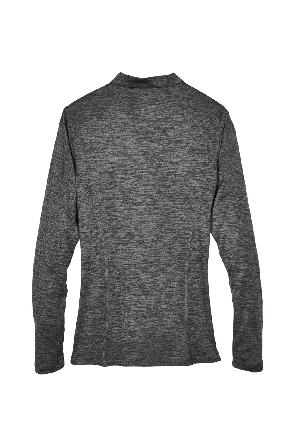 Core 365 CE401W Womens Kinetic Performance Moisture Wicking 1/4 Zip Sweatshirt Carbon Grey/Black Flat Back