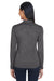 Core 365 CE401W Womens Kinetic Performance Moisture Wicking 1/4 Zip Sweatshirt Carbon Grey/Black Model Back