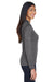 Core 365 CE401W Womens Kinetic Performance Moisture Wicking 1/4 Zip Sweatshirt Carbon Grey/Black Model Side