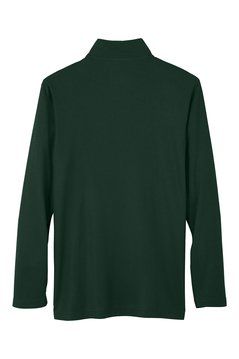 Core 365 CE405 Mens Fusion ChromaSoft Performance Moisture Wicking Pique 1/4 Zip Sweatshirt Forest Green Flat Back