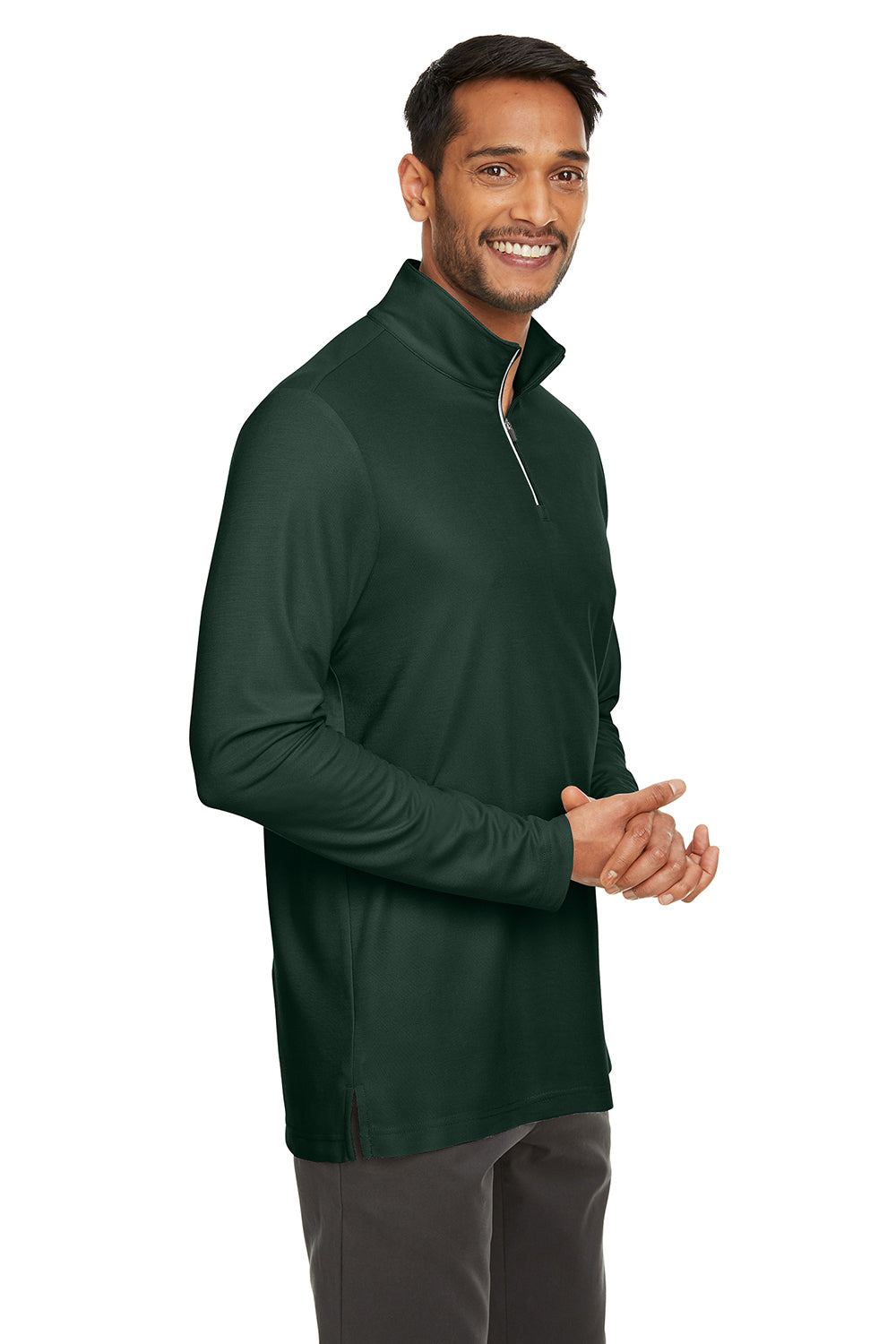 Core 365 CE405 Mens Fusion ChromaSoft Performance Moisture Wicking Pique 1/4 Zip Sweatshirt Forest Green Model 3q