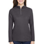 Core 365 Womens Fusion ChromaSoft Performance Moisture Wicking Pique 1/4 Zip Sweatshirt - Carbon Grey