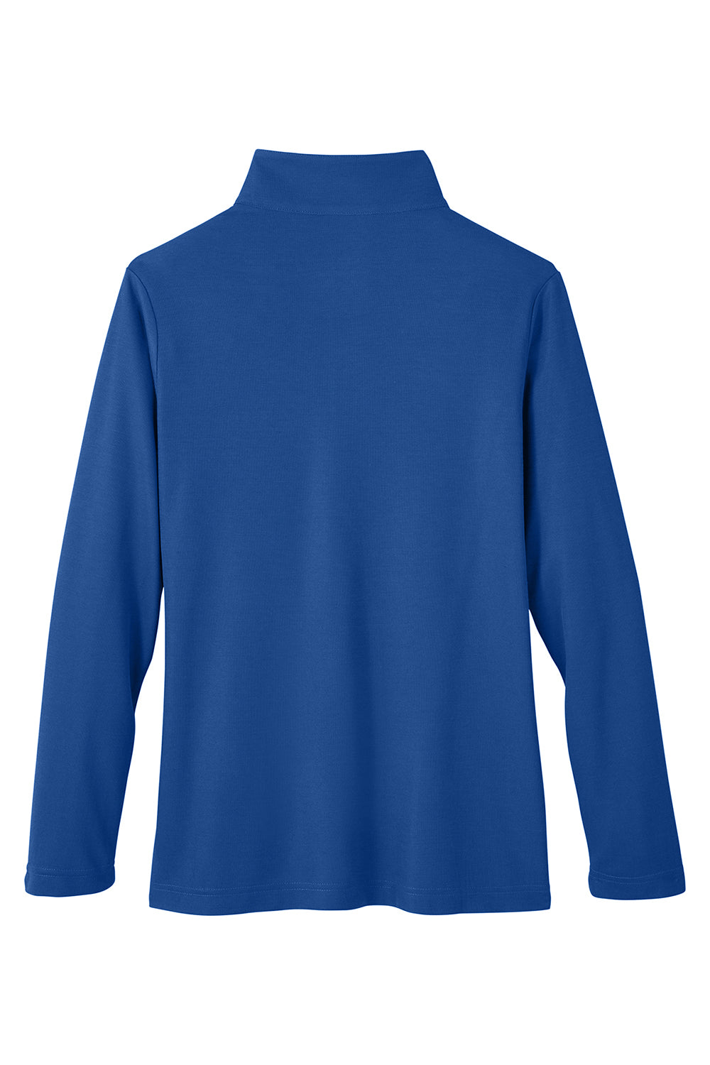 Core 365 CE405W Womens Fusion ChromaSoft Performance Moisture Wicking Pique 1/4 Zip Sweatshirt True Royal Blue Flat Back