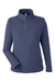 Core 365 CE405W Womens Fusion ChromaSoft Performance Moisture Wicking Pique 1/4 Zip Sweatshirt Heather Classic Navy Blue Flat Front