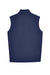 Core 365 CE701 Mens Cruise Water Resistant Full Zip Fleece Vest Classic Navy Blue Flat Back