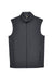 Core 365 CE701 Mens Cruise Water Resistant Full Zip Fleece Vest Carbon Grey Flat Front