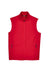 Core 365 CE701 Mens Cruise Water Resistant Full Zip Fleece Vest Classic Red Flat Front
