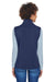 Core 365 CE701W Womens Cruise Water Resistant Full Zip Fleece Vest Classic Navy Blue Model Back