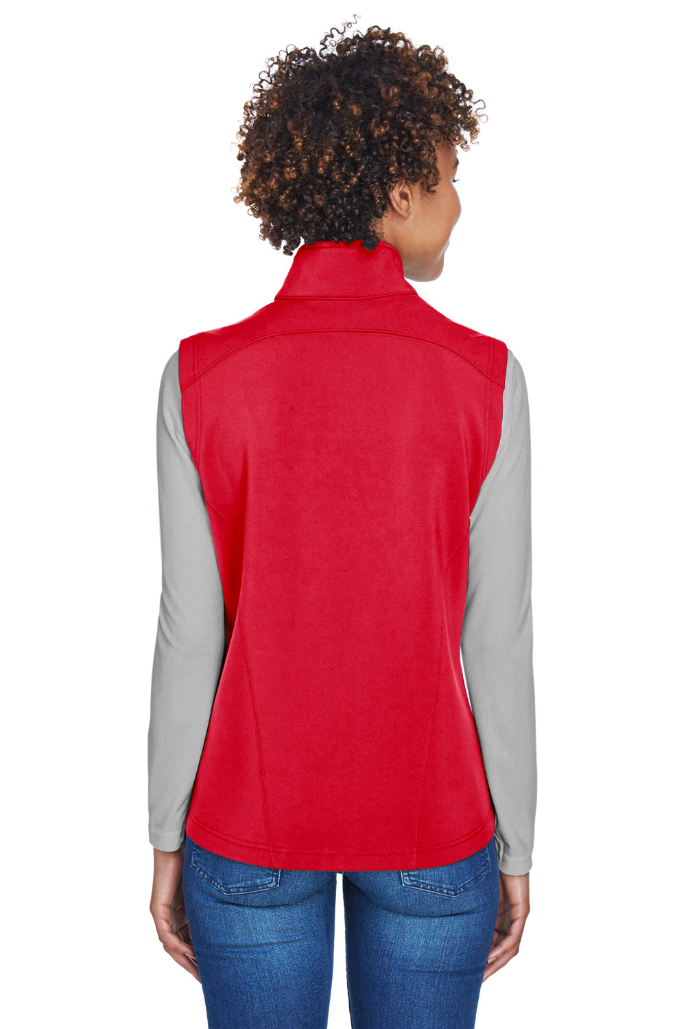 Core 365 CE701W Womens Cruise Water Resistant Full Zip Fleece Vest Classic Red Model Back