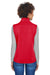 Core 365 CE701W Womens Cruise Water Resistant Full Zip Fleece Vest Classic Red Model Back