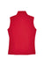 Core 365 CE701W Womens Cruise Water Resistant Full Zip Fleece Vest Classic Red Flat Back