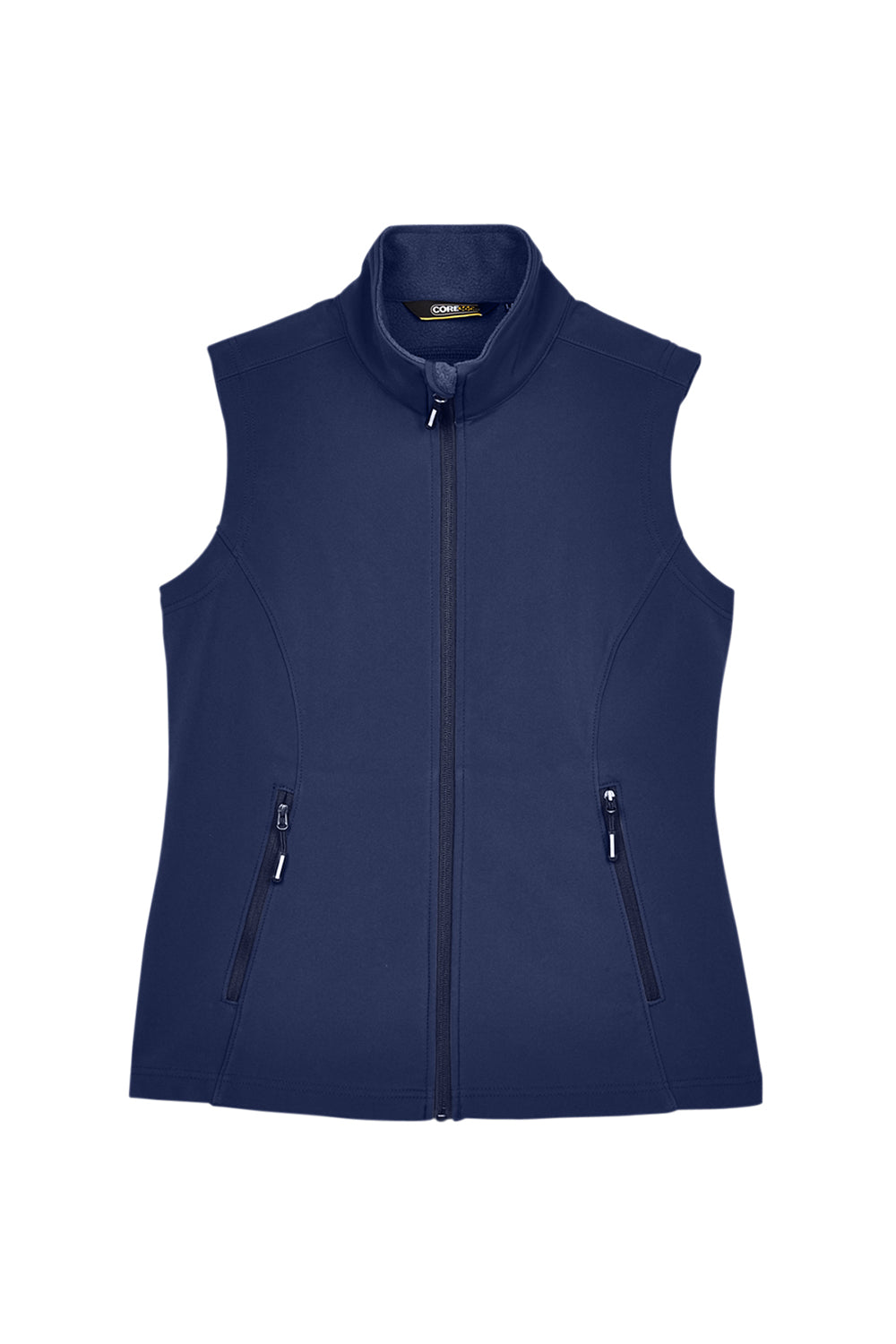 Core 365 CE701W Womens Cruise Water Resistant Full Zip Fleece Vest Classic Navy Blue Flat Front