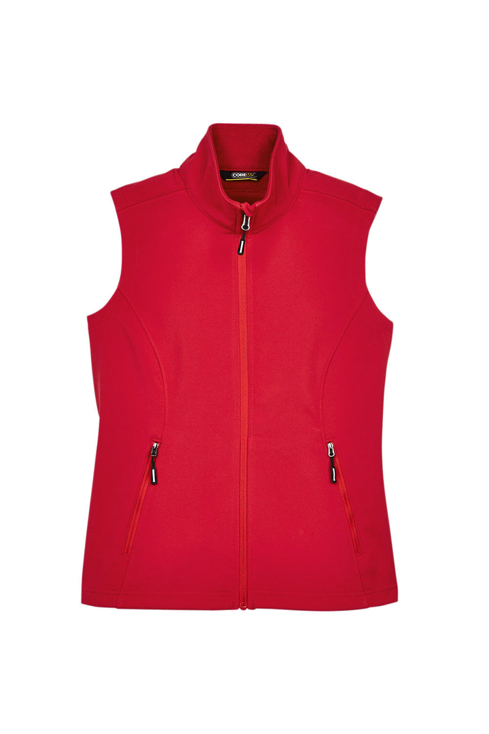 Core 365 CE701W Womens Cruise Water Resistant Full Zip Fleece Vest Classic Red Flat Front