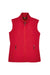Core 365 CE701W Womens Cruise Water Resistant Full Zip Fleece Vest Classic Red Flat Front