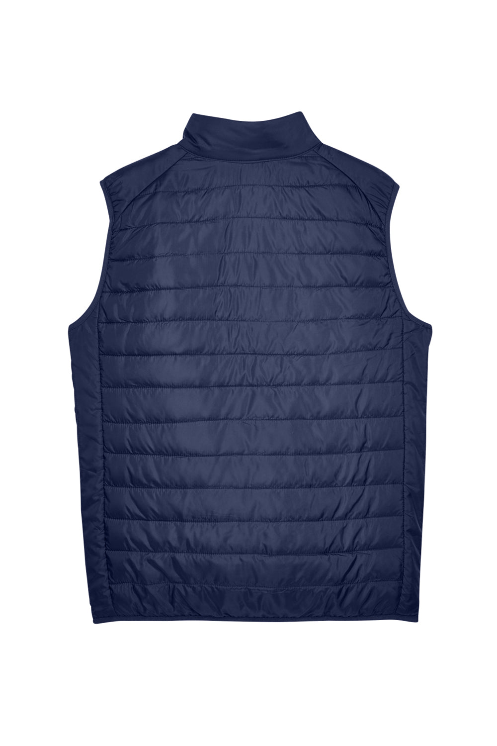 Core 365 CE702 Mens Prevail Packable Puffer Water Resistant Full Zip Vest Classic Navy Blue Flat Back