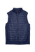 Core 365 CE702 Mens Prevail Packable Puffer Water Resistant Full Zip Vest Classic Navy Blue Flat Front