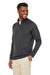 Core 365 CE801 Mens Fusion ChromaSoft Anti Static Fleece 1/4 Zip Sweatshirt w/ Pocket Carbon Grey Model 3q