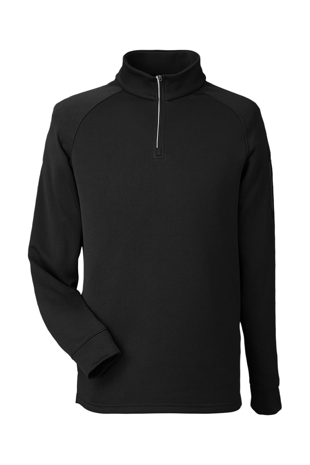 Core 365 CE801 Mens Fusion ChromaSoft Anti Static Fleece 1/4 Zip Sweatshirt w/ Pocket Black Flat Front
