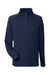 Core 365 CE801 Mens Fusion ChromaSoft Anti Static Fleece 1/4 Zip Sweatshirt w/ Pocket Classic Navy Blue Flat Front