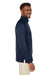 Core 365 CE801 Mens Fusion ChromaSoft Anti Static Fleece 1/4 Zip Sweatshirt w/ Pocket Classic Navy Blue Model Side