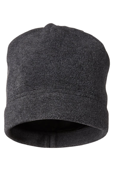 Core 365 Hats CE901 Unisex Journey Fleece Beanie Heather Charcoal Grey Flat Front