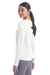 Champion CHP140 Womens Sport Soft Touch Long Sleeve Crewneck T-Shirt White Model 3q