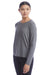 Champion CHP140 Womens Sport Soft Touch Long Sleeve Crewneck T-Shirt Heather Grey Model 3q