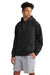 Champion CHP180 Mens Sport Hooded Sweatshirt Hoodie w/ Pouch Pocket Black Model Front