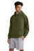 Champion CHP180 Mens Sport Hooded Sweatshirt Hoodie w/ Pouch Pocket Fresh Olive Green Model Front
