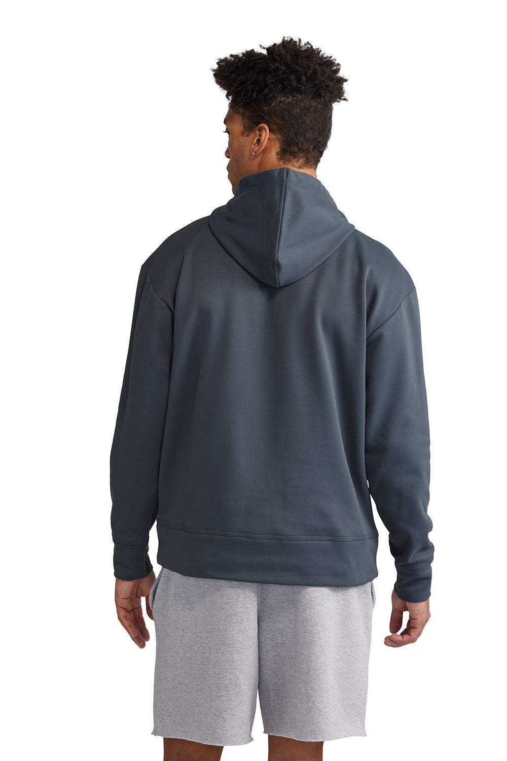 Champion CHP180 Mens Sport Hooded Sweatshirt Hoodie w/ Pouch Pocket Stealth Grey Model Back