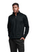 Champion CHP190 Mens Sport 1/4 Zip Sweatshirt Black Model Front