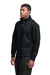 Champion CHP190 Mens Sport 1/4 Zip Sweatshirt Black Model 3q