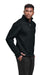 Champion CHP190 Mens Sport 1/4 Zip Sweatshirt Black Model Side