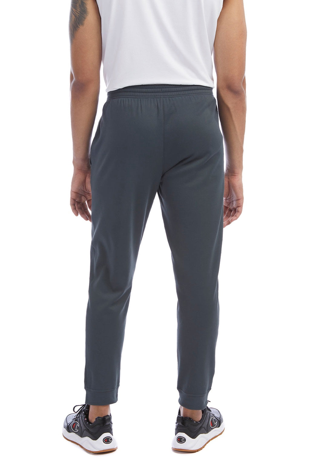 Champion CHP200 Mens Sport Jogger Sweatpants w/ Pockets Stealth Grey Model Back