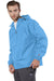 Champion CO200 Mens Packable Wind & Water Resistant Anorak 1/4 Zip Hooded Jacket Light Blue Model 3q